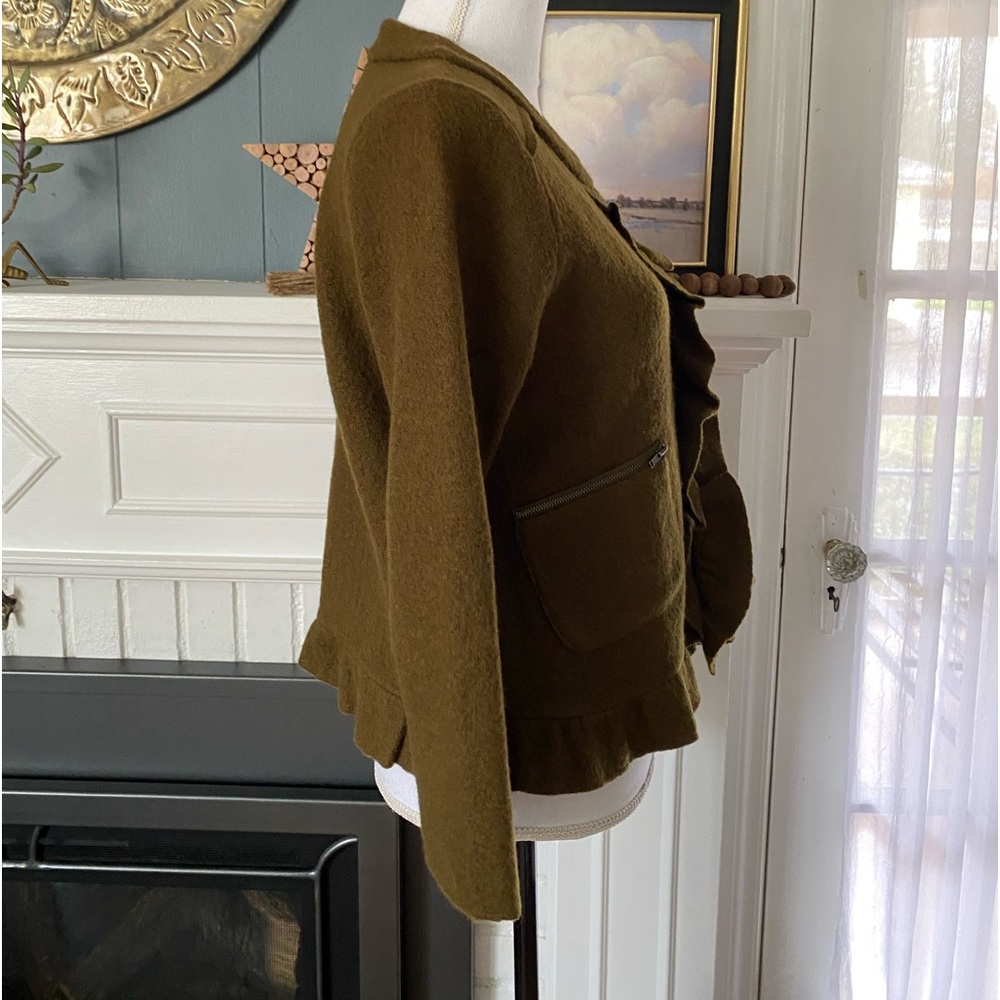 LOFT Merino Wool Ruffle Jacket - Picture 3 of 7